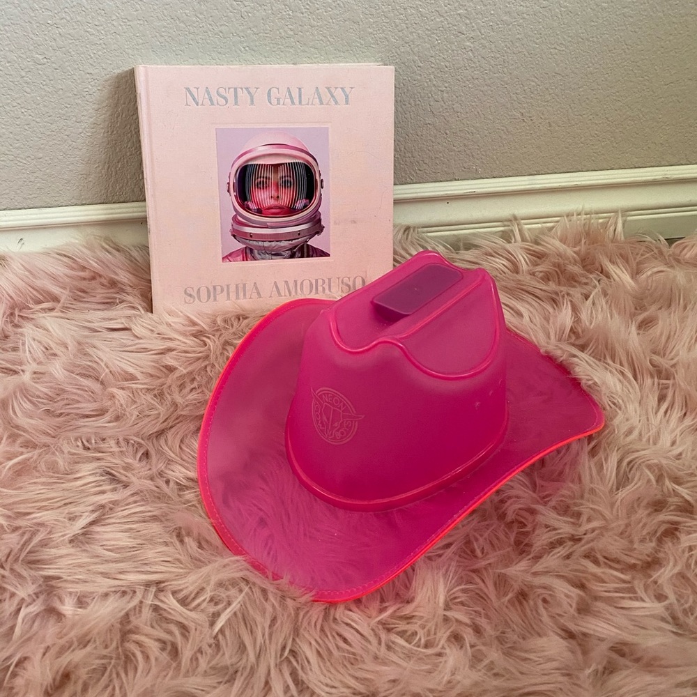 Pink light up Space Cowgirl Hat.